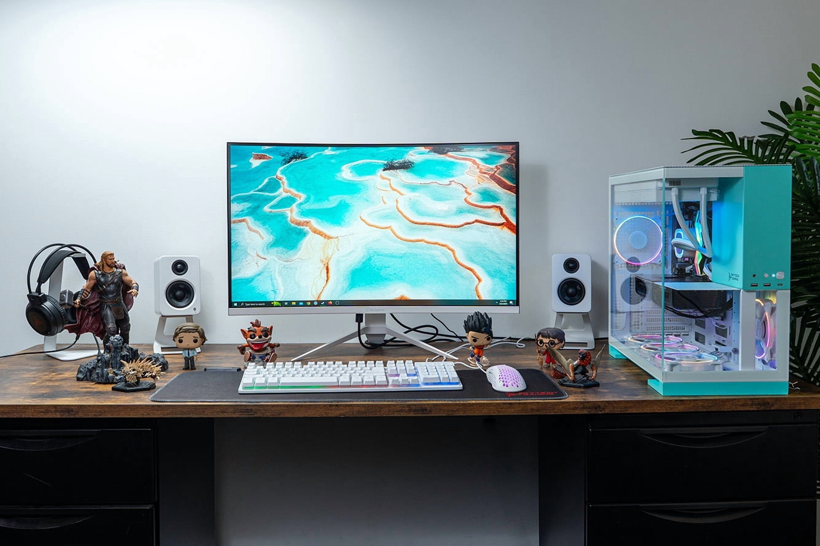 Skytech Aqua Gaming PC Desktop AMD Ryzen 7 9800X3D NVIDIA GeForce RTX 5070 Ti 2TB Gen4 NVMe SSD 32GB DDR5 RAM, AIO Liquid Cooling Windows 11