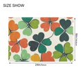 thumbnail image 4 of Yayeee Bath Rug for Bathroom Floor Non Slip Rectangle Fluffy Soft Absorbent Mat, 16"x24", White Clover Pattern, 4 of 7