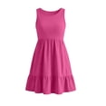thumbnail image 4 of NAISIBABY Girls Casual Dress, Sleeveless Comfort Ruffles Flare and Fit Summer Flowy Dress Hot Pink Size 12, 4 of 6