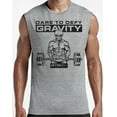 thumbnail image 3 of Gymish Dare to Defy Gravity Workout Muscle Tank Top  for Men – Funny Gym Shirt, Men's Athletic Tee, Lifting T-Shirt, Workout Clothes for Men, Fitness Apparel, 3 of 5