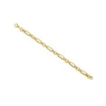 thumbnail image 4 of JewelStop 14K Yellow Gold Polished Finish Alternating Interlocking Round Links Paperclip Chain Necklace with Lobster Clasp - 18", 4 of 6
