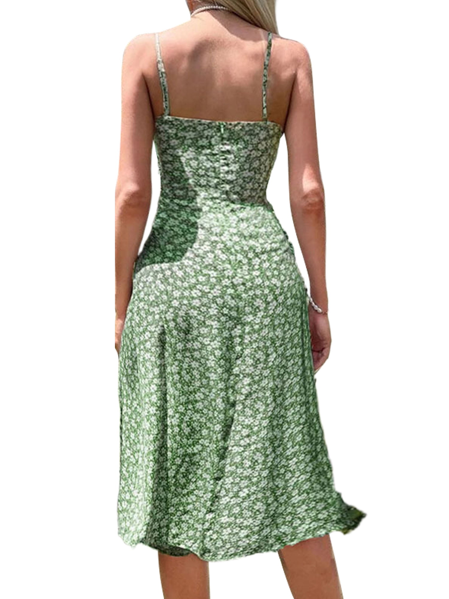 Green Bay Packers Womens Slip Dress Summer Beach Sundress Casual Midi Dress