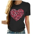 thumbnail image 4 of kttectoa Valentines Day Shirts Women Basic Tees Plus Size Tops for Women Heart Graphic T Shirts Round Neck Short Sleeve Blouse for Womens Stylish Running Errands, 4 of 4