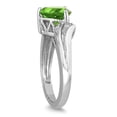 thumbnail image 2 of SZUL Women's 2 1/4 Carat Trillion Cut Peridot and Diamond Ring in 10K White Gold, 2 of 3