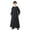 Black, variant on Boys Kaftan Long Sleeve Arabic Thobe Traditional for Teenage Boys Embroidered Robe Set Elegant Wear for Children