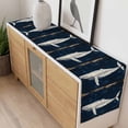 thumbnail image 5 of Animal Motif Table Runner 13 x 48 Inch, Vintage Theme Whale Watercolor Washable Cotton Linen Dining Table Runner Tabletop Decorations for Restaurant Home Kitchen Party, 5 of 9
