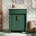 thumbnail image 5 of Harper & Bright Designs 24" Small Bathroom Vanity with Sink, Bathroom storage Cabinet with Doors and Shelf, Green, 5 of 19