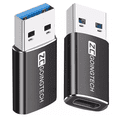 thumbnail image 1 of 2 Pzs Adaptador USB Tipo C Hembra A USB 3.0 Macho BLOOSOM Negro, 1 of 4
