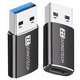 thumbnail image 1 of 2 Pzs Adaptador USB Tipo C Hembra A USB 3.0 Macho BLOOSOM Negro, 1 of 4
