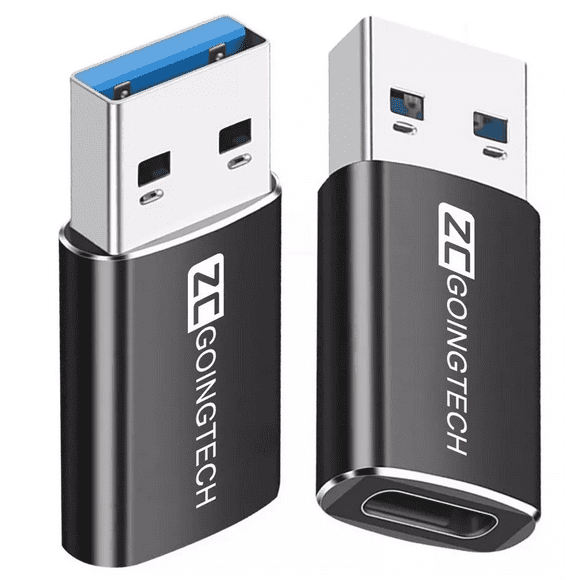 2 Pzs Adaptador USB Tipo C Hembra A USB 3.0 Macho BLOOSOM Negro