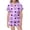 Purple, variant on Sunnyoo Pajamas for Girls Heart Print Short Sleeved Nightwear Sleepwear,2-Piece,Sizes 2-13T