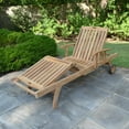 thumbnail image 3 of Titan Great Outdoors Set of 2 Grade A Teak Reclining Lounger with Armrests, Indoor Outdoor Solid Wood Patio Furniture, 3 of 6