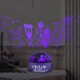 thumbnail image 2 of Halloween Lightshow Projection Tabletop ShadowLights Nightmare Before Christmas Disney (Purple), 2 of 6