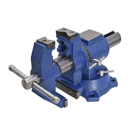 

Handdo 5-Inch Multi Purpose Heavy Vise Multi-Jaw Bench Vise with Double Swivel and Anvil Stand for Clamping Fixing Equipment Home or Industrial Use