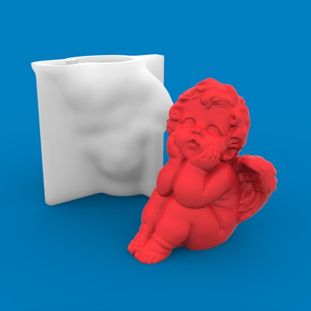 WINDLAND Cute Little Angel Silicone Molds Scented Candle Mold DIY Crafts Plasters Tool