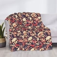 thumbnail image 3 of Rateoe Skull rock record artist Pattern Flannel Throw Blanket, Ultra-soft Blanket for Bed, Couch, Car, Hypoallergenic Anti-pilling blanket-60"x50"(Horizontal), 3 of 6
