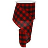 Wired Red Flannel Lumberjack Buffalo Plaid Ribbon, 4" Wide x 10 Yards, Red Black Flannel : Lumberjack Party Supplies :