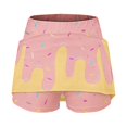 thumbnail image 7 of CPNG Girls Skorts Loose Athletic Skirts with Shorts Little Girl Casual Icecream Print High Waisted Stretchy Sporty Skorts, 7 of 7