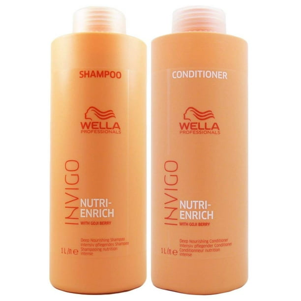Wella Invigo Nutri Enrich Deep Nourishing Shampoo and Conditioner  oz  Duo 