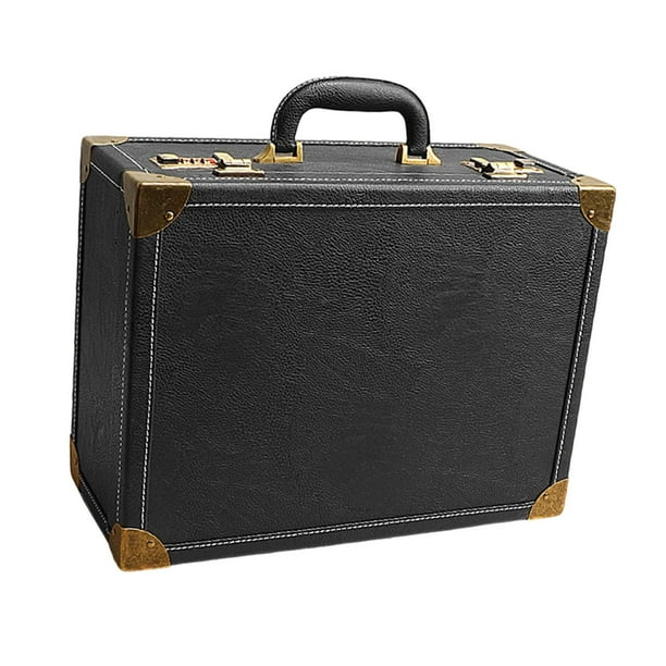Caja organizadora de herramientas de peluquería y barbería con cerradura de código, resistente y con asa. Negro