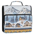 thumbnail image 5 of FORMRS Zipper Binder with Shoulder Strap 1.5-inch Ring 500 Sheet Capacity File Bag, Winter Village, 5 of 5