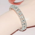 thumbnail image 2 of Rhinestone Full Diamond Winding Open Three-ring Bracelet For Women, 2 of 2
