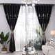 thumbnail image 4 of Cortinas opacas con estampado de hojas, decoración para balcón de dormitorio, 39,37 x 98,43 pulgadas, 4 of 8