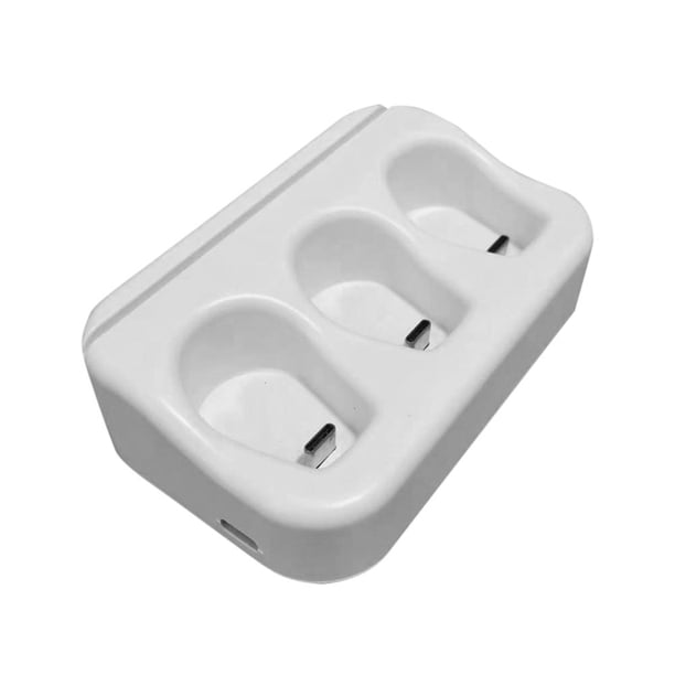 Base de carga del cargador inalámbrico de la cápsula del soporte del mini banco de energía (blanco 3 en 1)