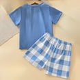thumbnail image 4 of Baby Clothes Boy Summer Kids Spring Cotton Plaid Printed Sleeveless Basketball 6M 12M 18M 24M 3T 4T Outfits&Set T-Shirt+Pant 2Pcs/Set Two Pieces Set, 4 of 7