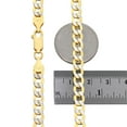 thumbnail image 7 of Nuragold 14k Real Yellow Gold Cuban Curb Link 6.5mm Diamond Cut Pave Chain Bracelet (7"-9") Two Tone Italian Jewelry for Men, 7 of 7