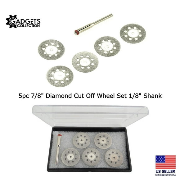 5pc Diamond Cutting Wheels Die Grinder Cut Off Disc for Dremel Rotary Tool