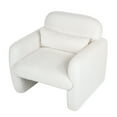 thumbnail image 6 of New Compact Teddy Fleece Single Sofa Chair - Minimalist Design, Soft Cushioned Armrests, 350lb Weight Capacity for Small Spaces, 6 of 7