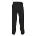 thumbnail image 4 of Mens Sweatpants,Men's Long Pants Solid Color Breathable Bunch Of Foot Linen Loose Casual Pants,Cargo Pants for Men,Size:M, 4 of 8