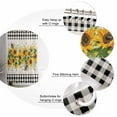 thumbnail image 5 of Extra Long Shower Curtain 72x84 Inch, Sunflower Black Shower Curtain Waterproof Bathroom Decor Country Plaid Summer Bee Spring Leaf Fabric Bath Curtain Set Accessories with Hooks, 5 of 6