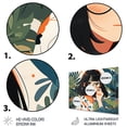 thumbnail image 3 of Designart "Anime Character in Feminine Form V" Fashion Woman Metal Wall Art Prints, 3 of 5