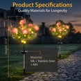 thumbnail image 3 of Rirool 2-Pack Pink Solar Peony Flower Garden Stake Lights, Warm White LED Outdoor Waterproof Decorative Lights with Auto On/Off for Yard Lawn Patio Pathway Walkway Flower Bed Decor, 3 of 8