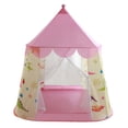 thumbnail image 4 of Tienda De Juegos Unisex Para Castle Little Pink / Blue House Ventana Grande De Rosado, El 120x110x130cm Sunnimix Castillo de carpa plegable para niños, 4 of 8