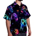 thumbnail image 2 of Game Controller Men's Short Sleeve Poplin Shirt with Spread Collar Tops, Casual Printed Button Down, Summer Beach Shirt for Men - Unisex, Stylish Men's Shirts, 2 of 6