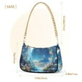 thumbnail image 3 of FORMRS Womens Shoulder Bag with Chain Strap Clutch Purse Cute Tote Handbag, Floral Moon, 3 of 7