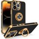 thumbnail image 1 of wonima11 BENTOBEN for iPhone 14 Pro Max Case, Slim Lightweight 360° Ring Holder Kickstand Support Car Mount Shockproof Women Men Non-Slip Protective Case for iPhone 14 Pro Max 6.7", Black/Gold, 1 of 1