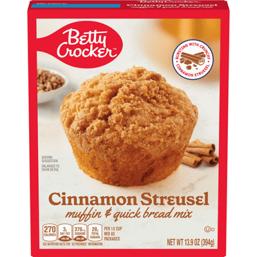 Pack of 2 Betty Crocker Cinnamon Streusel Muffin Mix, 13.9 oz Box