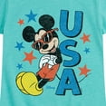 thumbnail image 3 of Disney - Americana - Mickey Sunglasses Usa - Toddler And Youth Girls Short Sleeve Graphic T-Shirt, 3 of 5