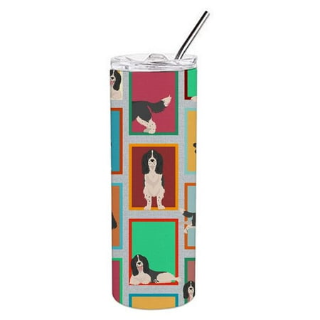 

20 oz Unisex Lots of Black & White English Springer Spaniel Stainless Steel Skinny Tumbler