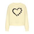 thumbnail image 4 of ZZwxWA Fashion Womens Cute Print Loose Hoodless Sweater Comfy Women's Pullover Sweatshirt Blouse Long Sleeve Women's Sweatshirt Heart Print Casual Tops Round Neck Shirts Zip on, 4 of 4