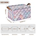 thumbnail image 7 of Yayeee Foldable Storage Basket for Shelves with Handles Waterproof Cloth Bins, Pink Art Pattern, 7 of 7