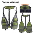 thumbnail image 4 of Polyester Fishing Vest Professional Free Size Stylish Breathable Strap Fine Material; The Adjustable Multi-pockets Fish Vests Accessories Green, 4 of 9