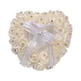 thumbnail image 1 of yingyy Heart-shape Ring Pillow Delicate Small Rings Box Romantic Wide Application Holder Container Wedding Valentine Displaying White White, 1 of 6
