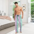 thumbnail image 7 of Colorful Wooden Pattern Ghost Pajama Pants, Men's Lounge Pants Light with Drawstring and Pockets, Christmas New Year Birthday Father's Day Gifts, Small, 7 of 7