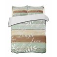 thumbnail image 2 of Quilts Twin Size, Teal Brown Botanical Soft Comforter Bedding Set for Bed, Farmhouse Wooden Leaves Lightweight Quilted Bedspread with Pillow Cover(2 Pieces) for All Season, 68x86 Inch, 2 of 9