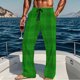 thumbnail image 1 of Pantalones de pijama largos para hombre, informales, con estampado a cuadros, holgados, deportivos, elásticos, rectos, vintage, con bolsillos, 1 of 6